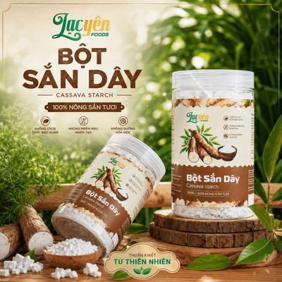 Bột Sắn Dây Ta Pha Uống Lạc Yên Foods - Nhu Yếu Phẩm Dùng Để Pha Nước, Nấu Ăn, Nấu Súp, Làm Bánh