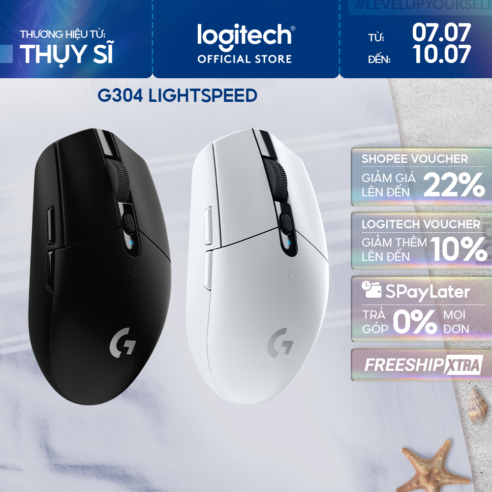 Chuột gaming không dây Logitech G304 - nhẹ, 6 nút lập trình, onboard memory, pin 250h
