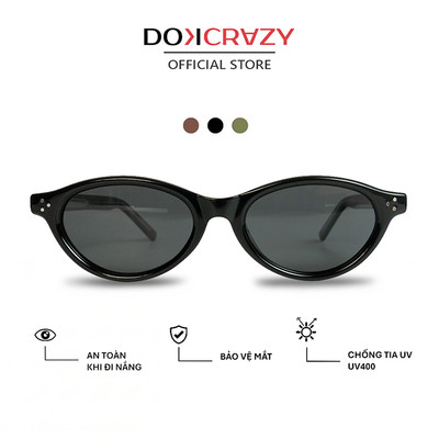 Kính mát thời trang DOKCRAZY NOIR Mắt Mèo Nhựa Cao Cấp ,màu sắc nổi bật Đi Biển Du Lịch, Sang Chảnh, chống UV400