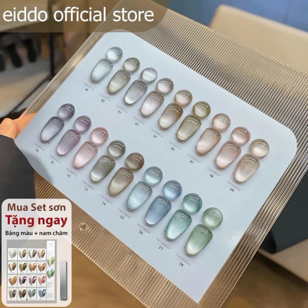 { Eiddo Nails } Mắt Mèo Ánh Trăng Cực Quang Moonlight eiddo 15ml - Mắt mèo kim cương 18 màu tone màu