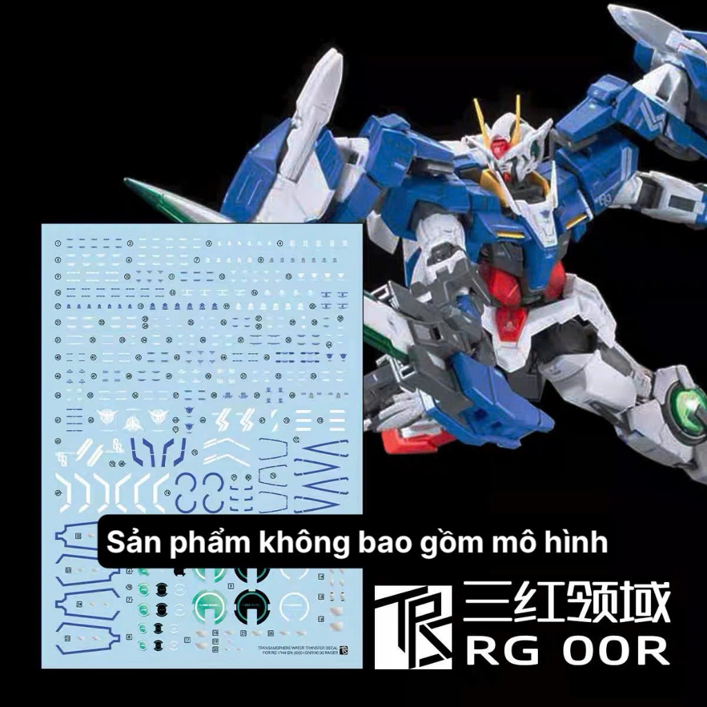 [TRS] Decal/Đề can nước mô hình Gundam RG 00 Raiser