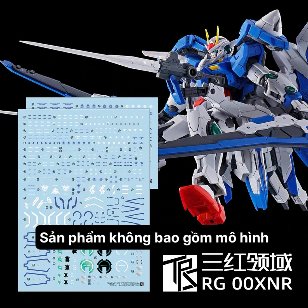 [TRS] Decal/Đề can nước mô hình Gundam RG 00 XN Raiser