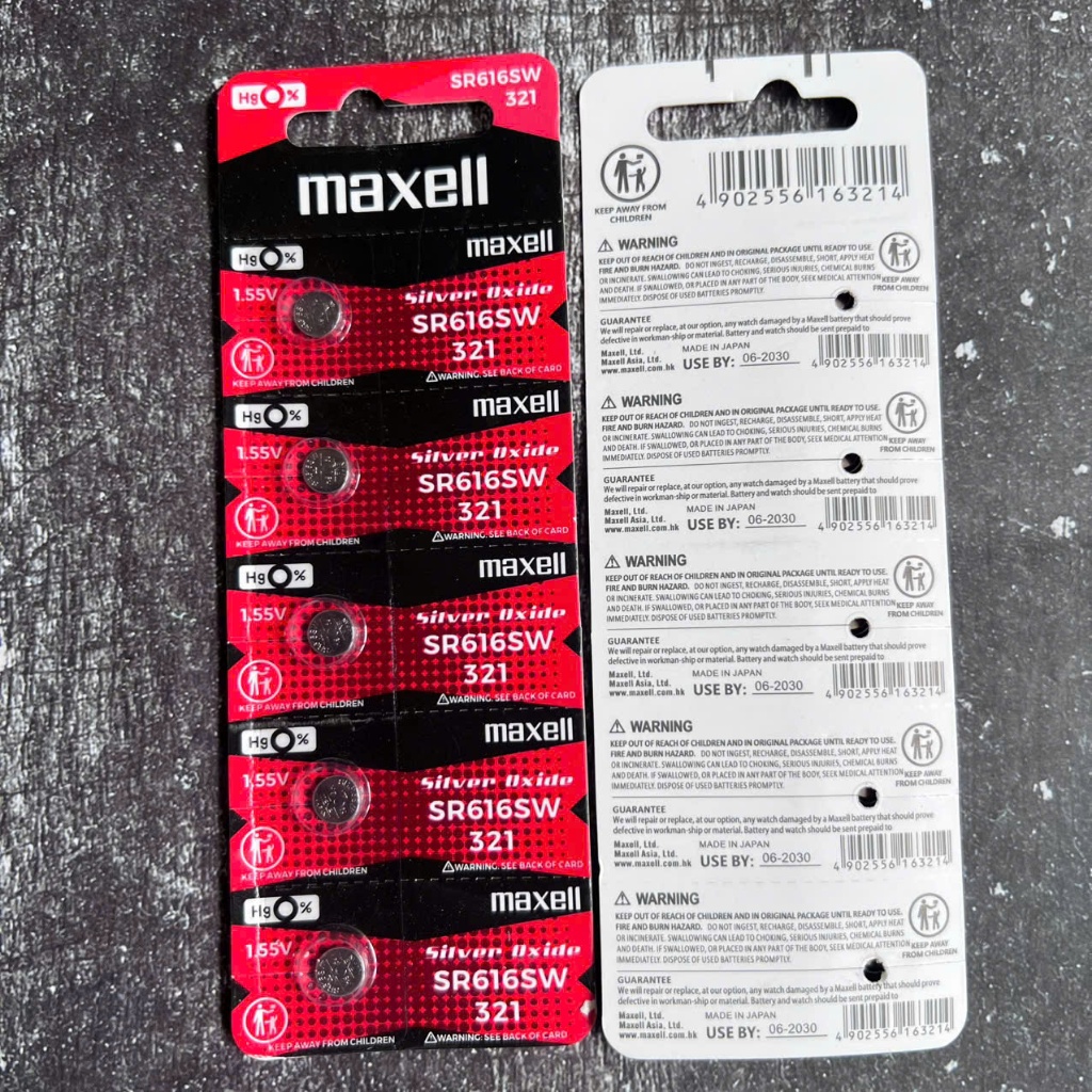[ HỎA TỐC ] Pin Đồng Hồ SR616SW-321 Maxell 5 Viên - Pin SR616 - 321 616 Nhật Bản
