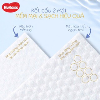 Thùng 16 gói Khăn ướt Huggies Golden Wet gói 80 tờ/gói, tinh khiết