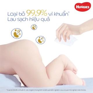 Thùng 16 gói Khăn ướt Huggies Golden Wet gói 80 tờ/gói, tinh khiết
