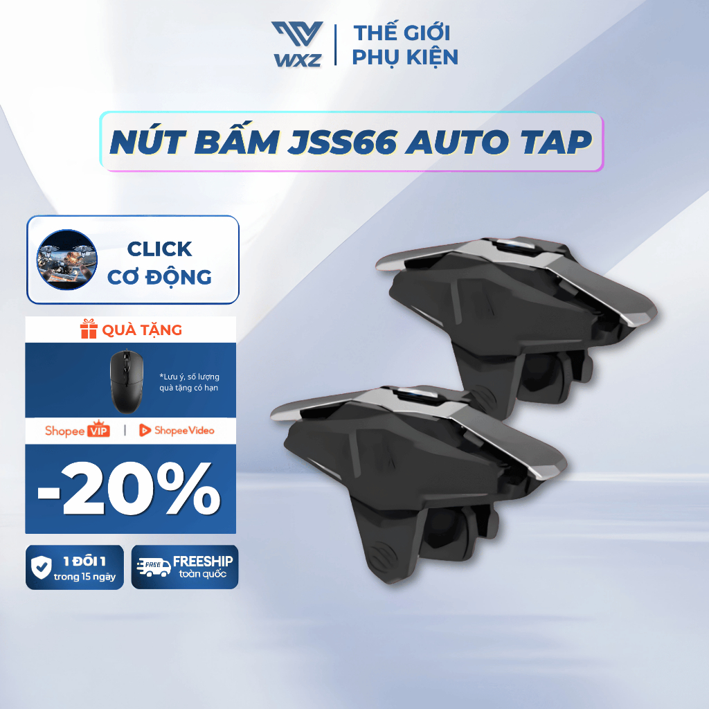 Nút Bấm Chơi Game JS66, Phụ Kiện Gaming 4 Ngón, Click Cơ Học Sống Động, Hỗ Trợ PUBG/Free Fire