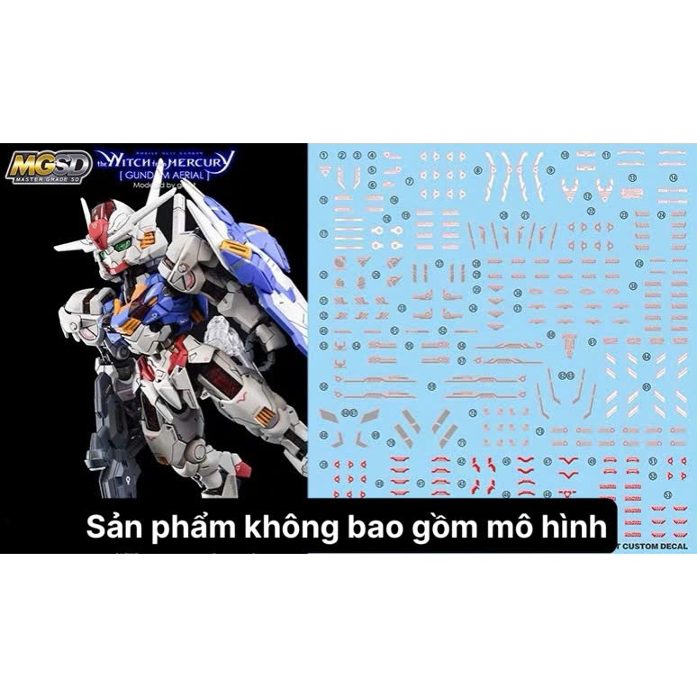 [Ghost] Decal/Đề can nước mô hình MGSD Aerial