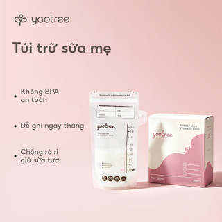 Túi Trữ Sữa yootree 200ml (20 Cái) Cảm Biến Nhiệt Cao Cấp, Khóa Đôi Chống Rò Rỉ
