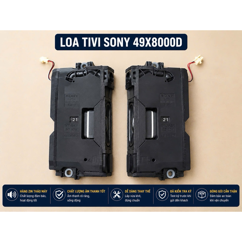 Cặp Loa TIVI SONY 49X8000D – HÀNG ZIN THÁO MÁY