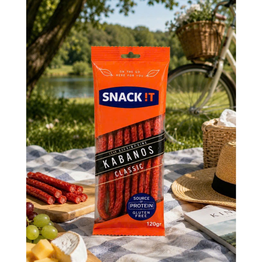 Salami Que Ăn Liền Kabanos Classic Snack It 120g - Xúc Xích Khô Hun Khói Chính Hãng Ba Lan Không Glu