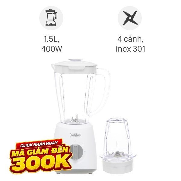 [SALE] Máy xay sinh tố đa năng Delites BL2009 chính hãng hàng trưng bày mới 98-99% Bảo hành 1 năm