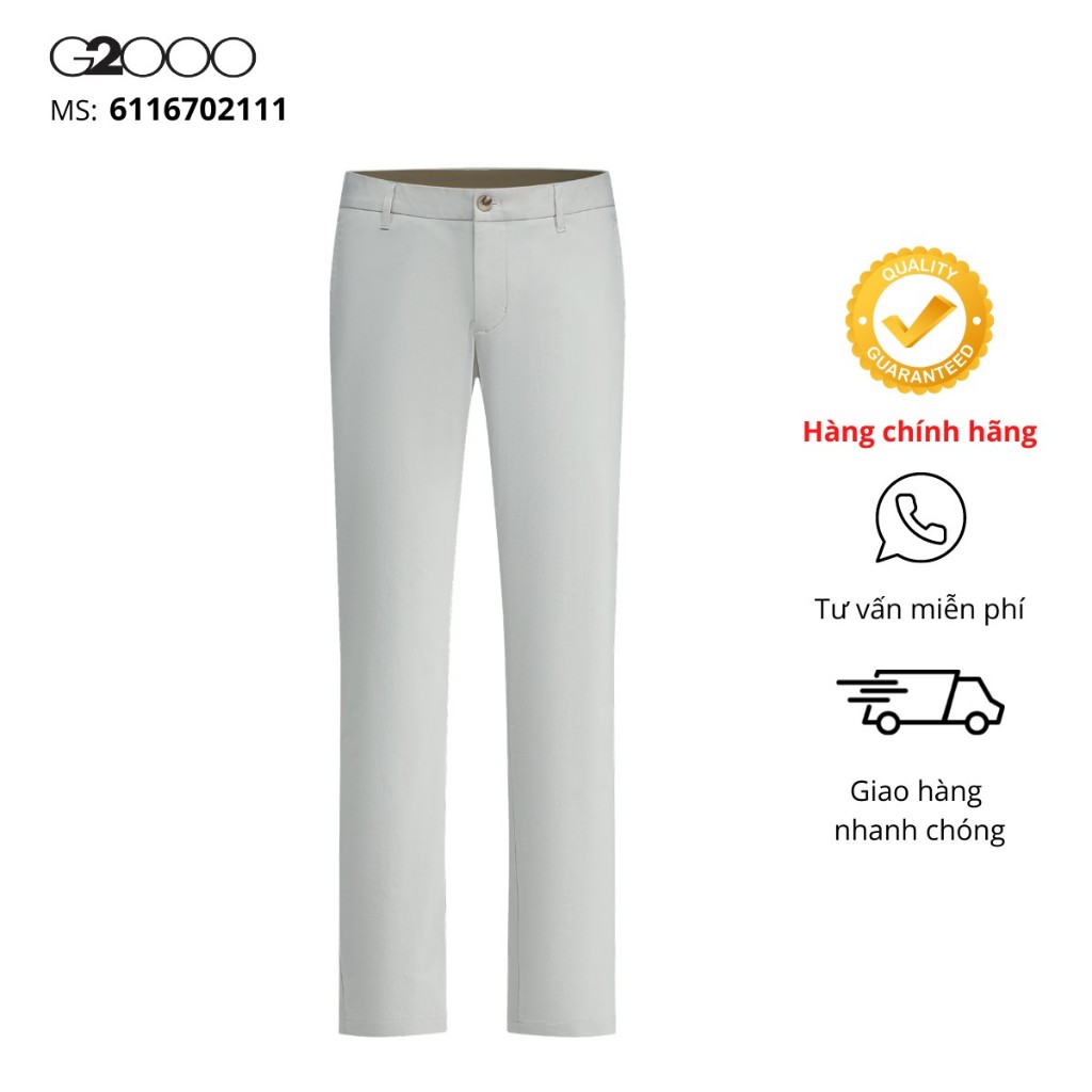 Quần Kaki Nam G2000 (6116702111) Màu Kem