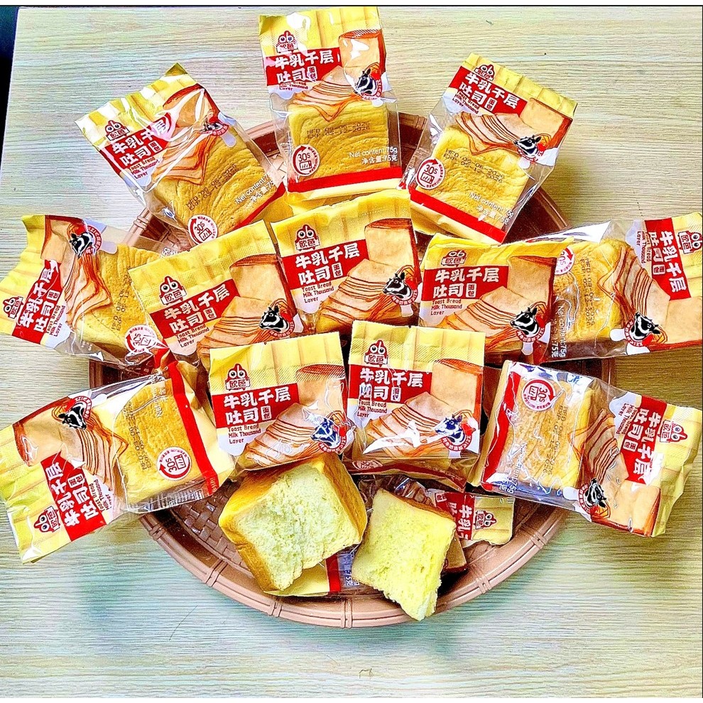 (Có Giá Sỉ) Bánh Mì Bơ Sữa Ngàn Lớp 75G OBALAB Mềm Xốp
