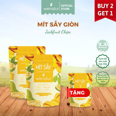 [COMBO GIÁ HỜI] Combo 2 Mít Sấy Giòn Không Đường We'natur 100g ( Tặng 1 Mít Giòn 100g)