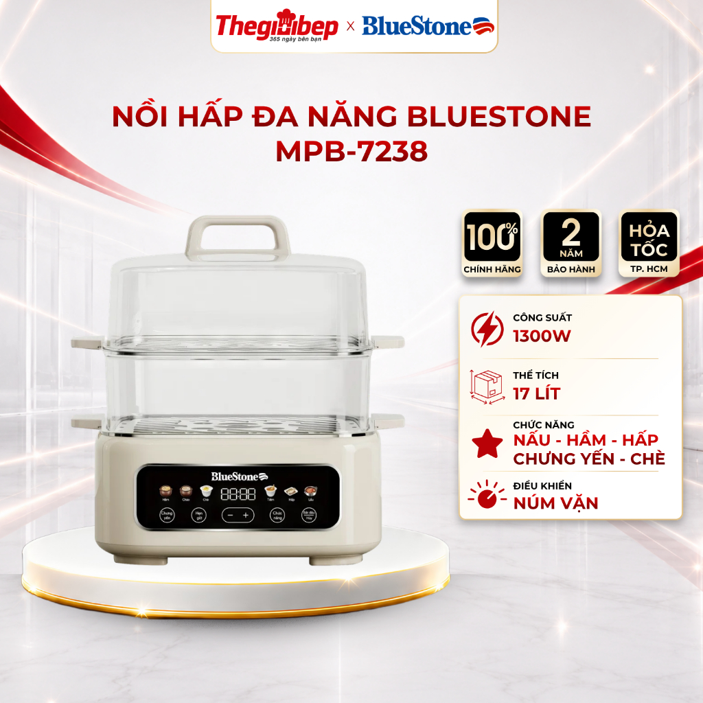 Nồi Hấp Đa Năng BlueStone MPB-7238 17 Lít