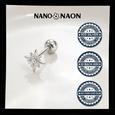 [Nano&Naon] Khuyên tai Bạc 925 Hàn Quốc tinh tú xinh xắn - Nano&Naon