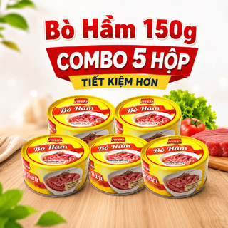 [ HỎA TỐC ] Combo 5 Hộp Bò Hầm Vissan – Date 2028, HSD 36 Tháng, Ăn Liền Tiện Lợi