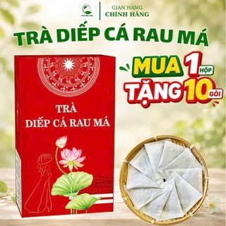 [Có Giấy VSATTP] Tặng 10 Gói - Trà Diếp Cá Rau Má Thảo Dược Zone 1 Hộp 30 Gói