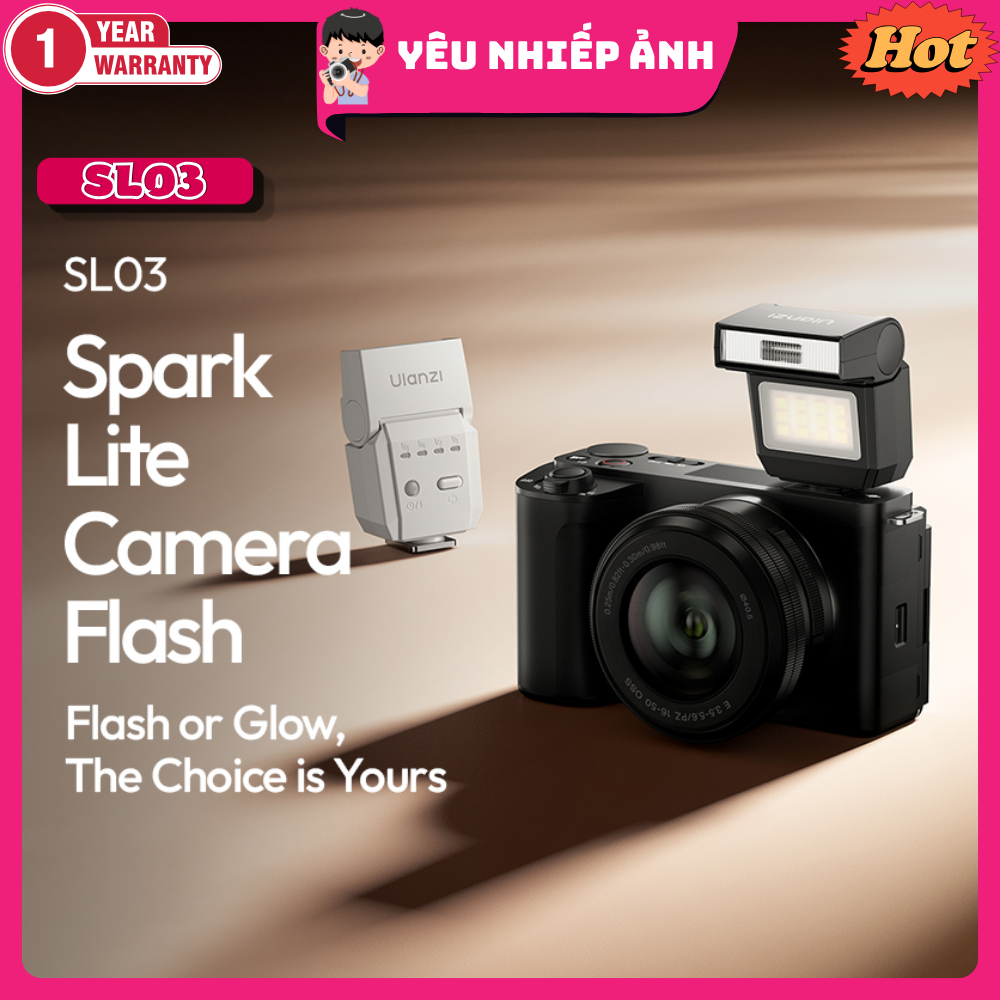 Đèn Flash Mini Ulanzi SL03 Spark Lite Tích Hợp Pin 300mAh