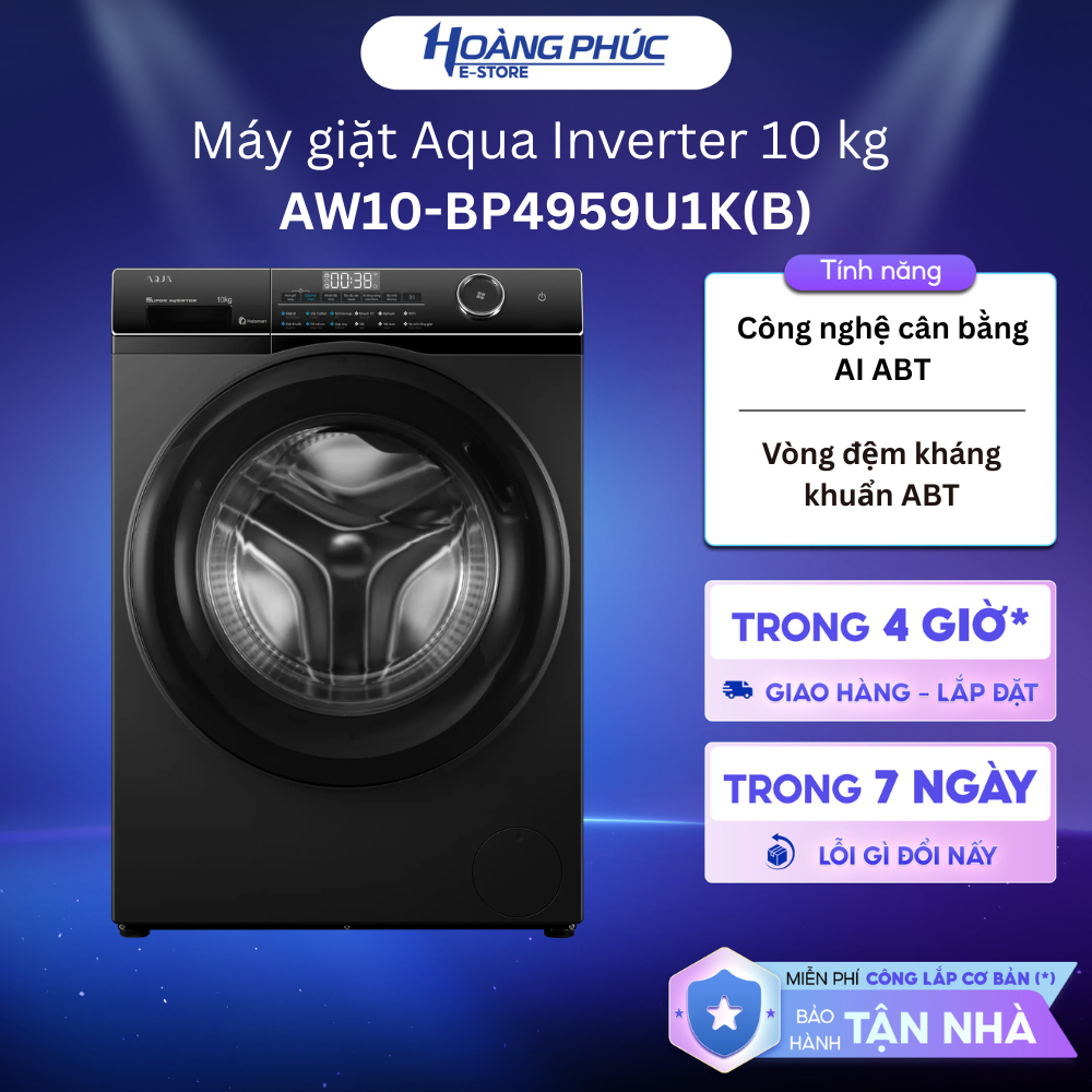 AW10-BP4959U1K(B) - Máy Giặt Aqua Inverter 10 kg AW10-BP4959U1K(B) {Ship HCM 0Đ}