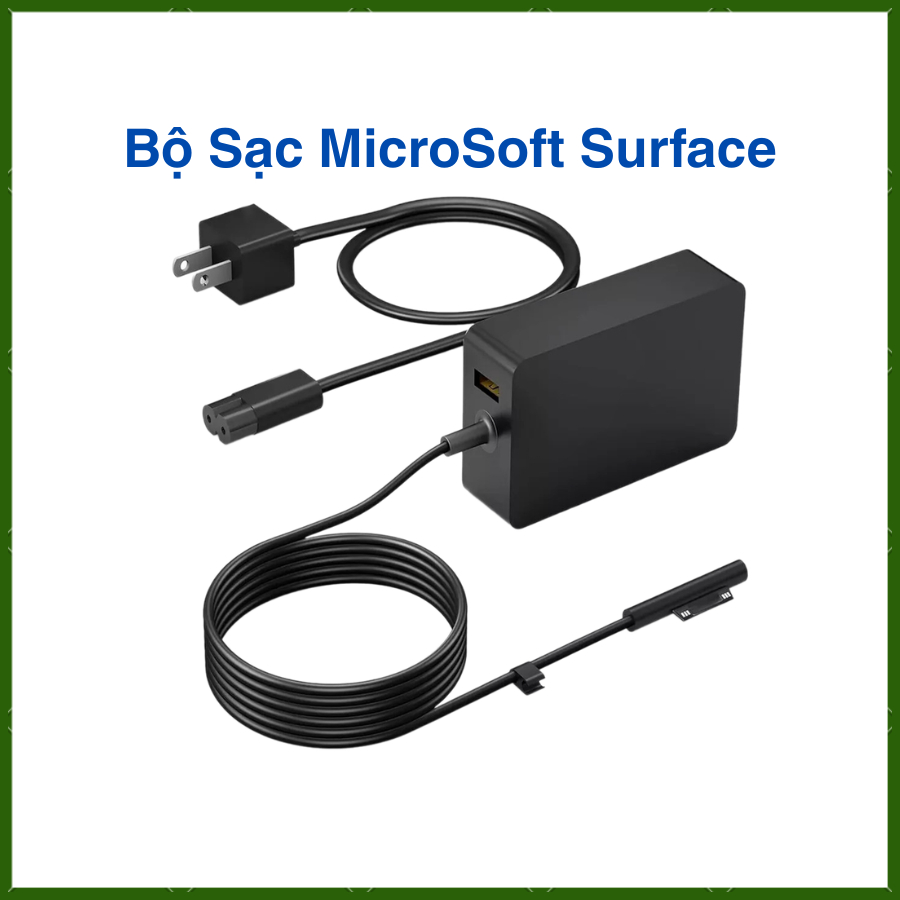 Sạc Microsoft Surface Pro 3 4 5 6 7 8 X, Surface Go 1 2, Surface Laptop 1 2 3, Surface Book - Adapte