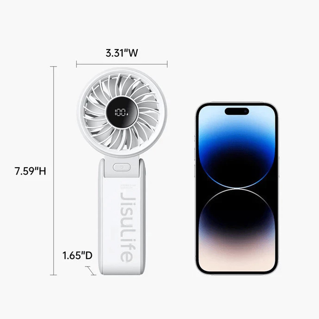 Quạt Cầm Tay Jisulife Fan 7 - Life 7 | Pin 5000mAh | 5 Tốc Độ Gió | Gập 150° | Màn Hình Led | BigBuy360 - bigbuy360.vn