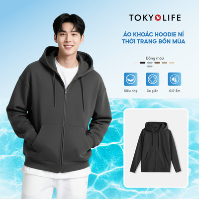 Áo khoác hoodie nỉ unisex cao cấp form rộng chất liệu cotton mềm mại 40004135_ TOKYOLIFE