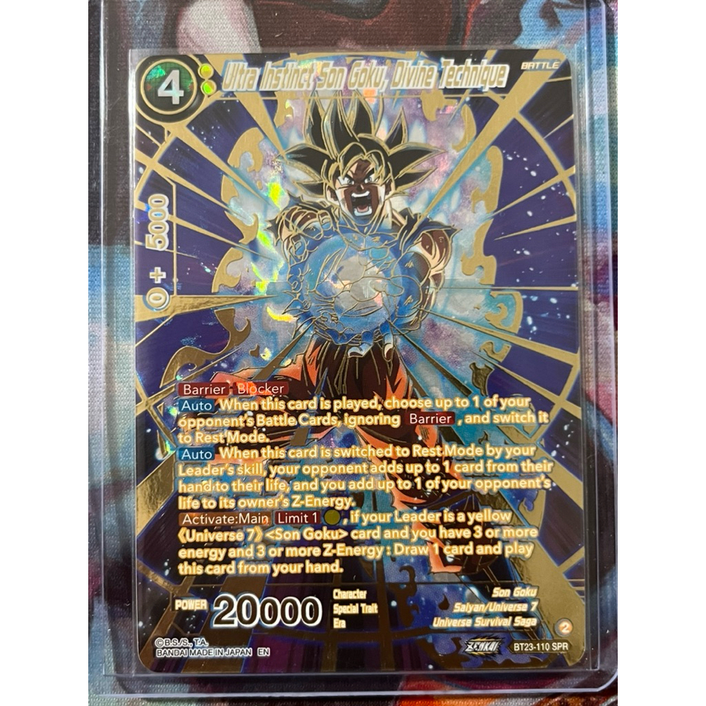 Thẻ Dragon Ball Ultra Instinct Goku BT23-110