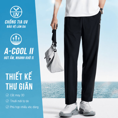 ANTA Quần Dài Thể Thao Nam, Kiểu Dáng Ống Đứng, Chống Nắng, Nhanh Khô 9525B7509