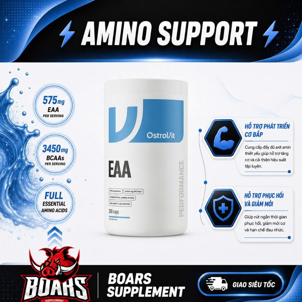 OstroVit EAA 300 Viên | Thực Phẩm Bổ Sung Chất Lượng Cao