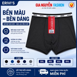 SIZE RẤT LỚN: Combo 4 Quần Boxer nam, quần BigSize, vải thun lạnh, quần lót nam dành riêng cho người mập
