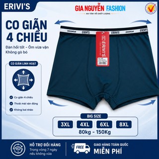 SIZE RẤT LỚN: Combo 4 Quần Boxer nam, quần BigSize, vải thun lạnh, quần lót nam dành riêng cho người mập