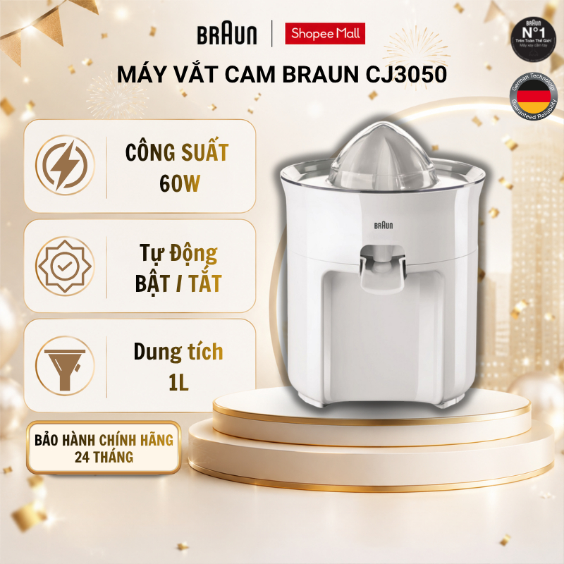 Máy Vắt Cam Braun CJ3050 Công Suất 60W - Hàng Chính Hãng