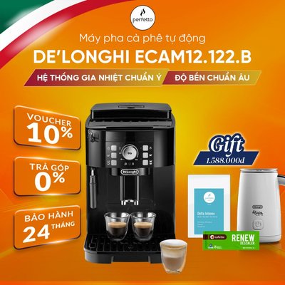 ECAM12.122.B - Máy pha cà phê tự động DeLonghi ECAM12.122.B - Bảo hành 24 tháng