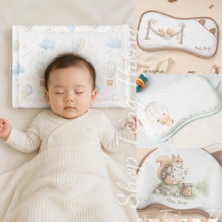 Gối Uala Rogo cao su non, Memory foam cao cấp mềm mịn dịu êm chống bẹp đầu cho bé trai bé gái tob teddy rico
