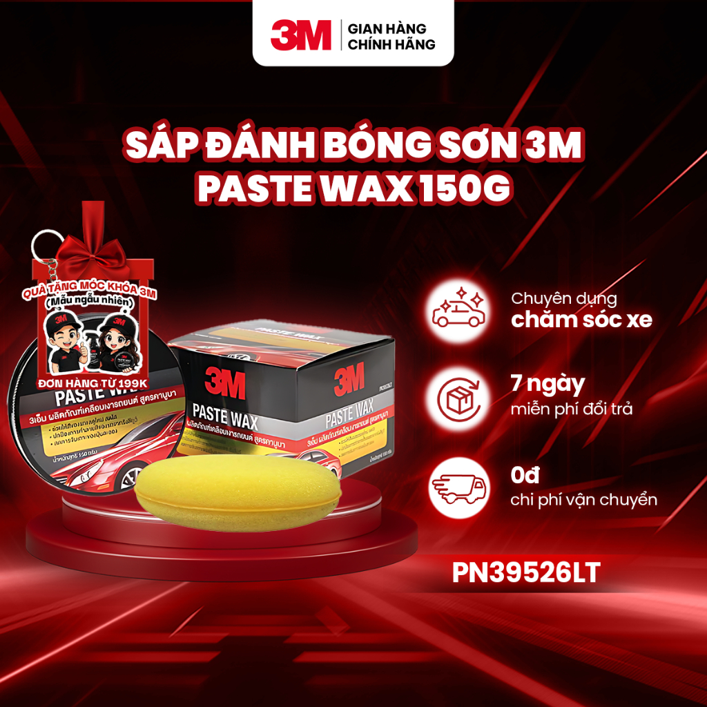 SÁP ĐÁNH BÓNG SƠN 3M PASTE WAX  PN39526LT CAO CẤP- 150G NK THÁI LAN