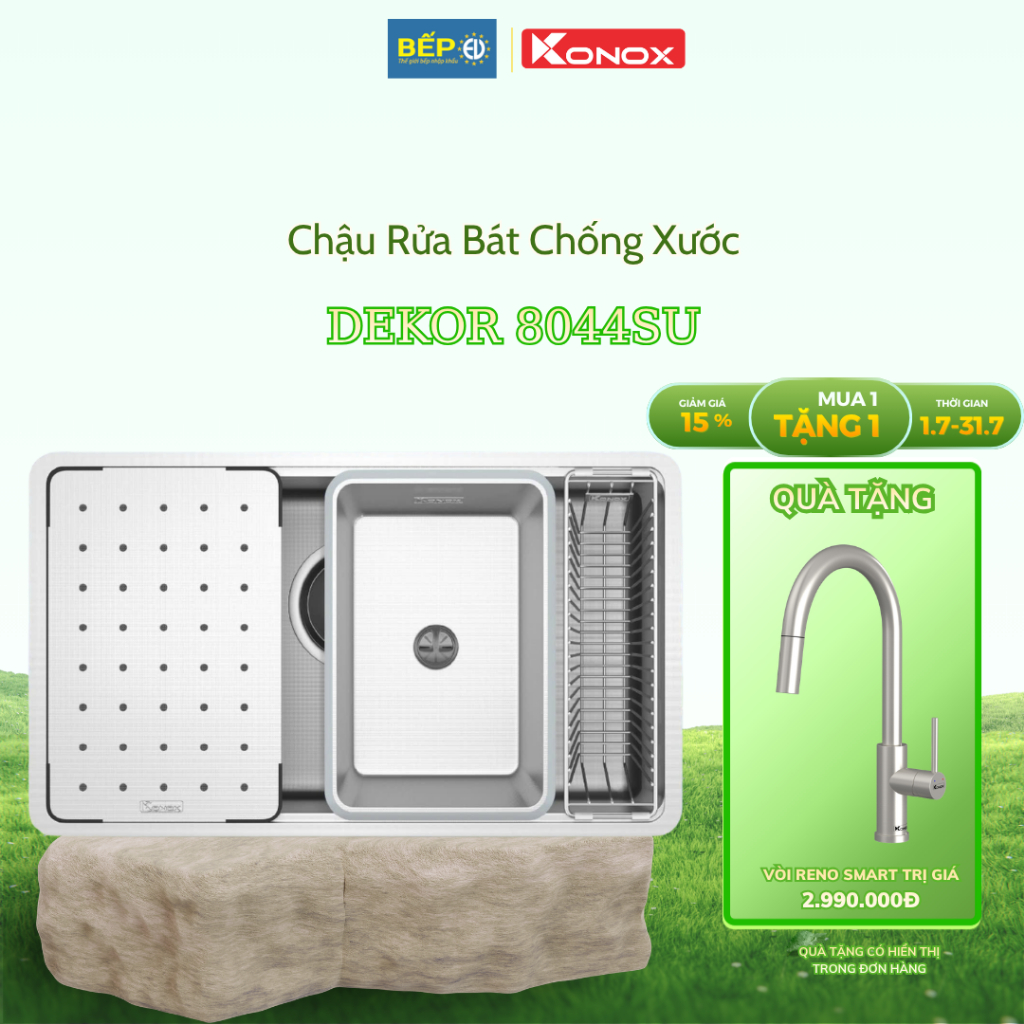Chậu rửa bát chống xước Workstation Sink Dekor 8044SU