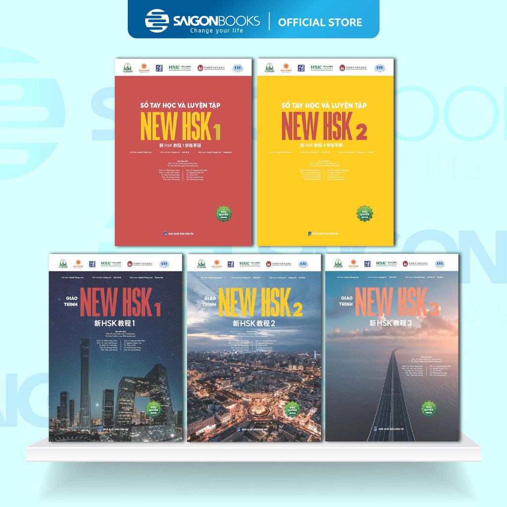 Bộ Sách Giáo Trình NEW HSK 1+2+3 & Sổ Tay Học Và Luyện Tập NEW HSK 1+2 (Chuẩn HSK 3.0) - Zenbooks