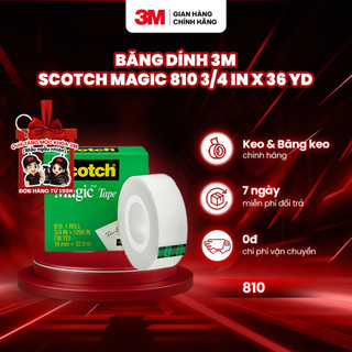 Băng dính 3M Scotch Magic 810 3/4 In (36 YD) trong suốt đa ứng dụng, độ dính cao