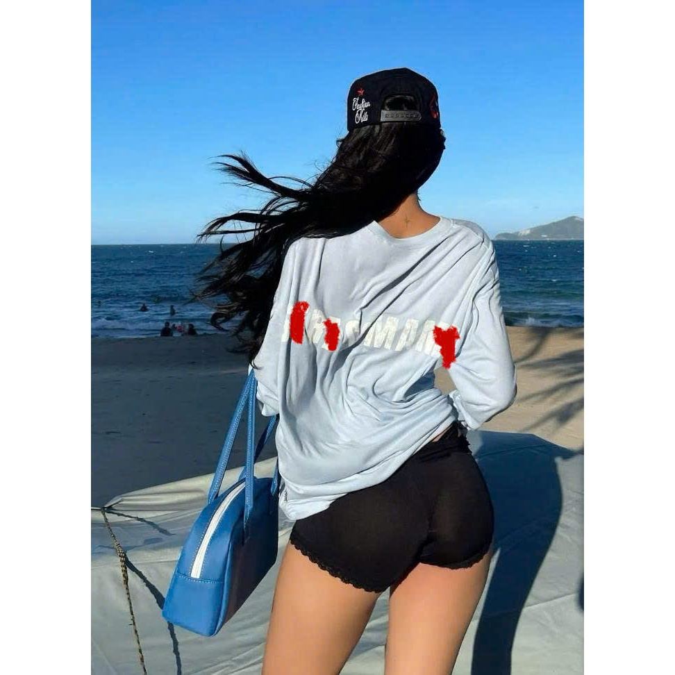 HÔTEL LONGSLEEVE FW25 RELAX FIT BLUE - Áo thun nam nữ dài tay