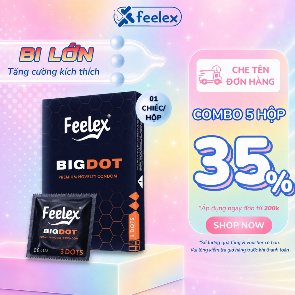 Bao cao su Feelex Bigdot Gai nhiều gel bôi trơn