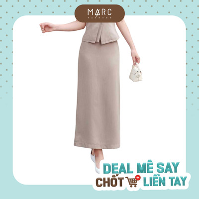 MARC FASHION Chân Váy Bố Sọc Phom Suông - CBVD012628