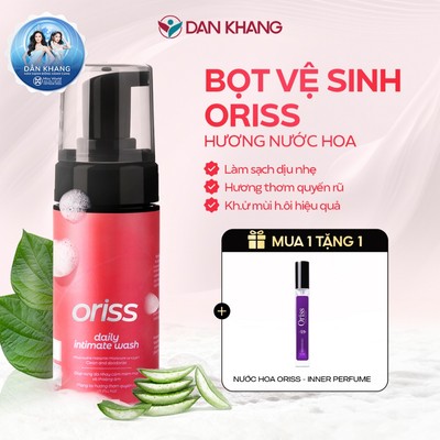 Dung dịch vệ sinh phụ nữ dạng bọt Oriss Daily Intimate Wash làm sạch dịu nhẹ 120ml