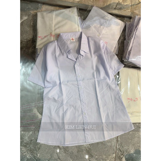 [Sm1] Sơ Mi Trắng Xanh Form Nhỏ