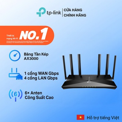 Router WiFi 6 TP-Link Archer AX56 AX3000 | Tốc Độ Gigabit, Phủ Sóng Mạnh, Kết Nối Ổn Định
