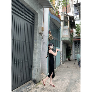 Đầm body chất thun gân xẻ tà ( Hoả tốc HCM )