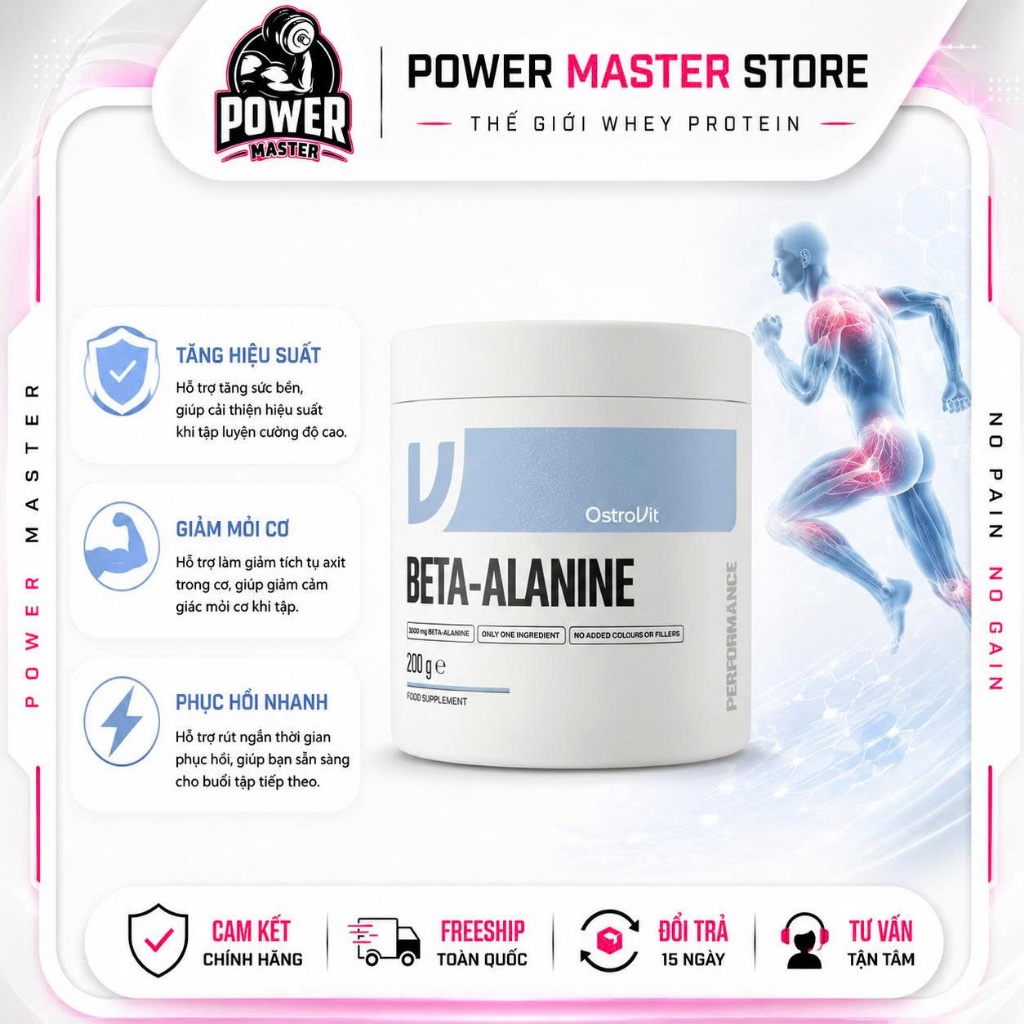 OstroVit Beta Alanine 200g – Hỗ Trợ Hiệu Suất Khi Tập