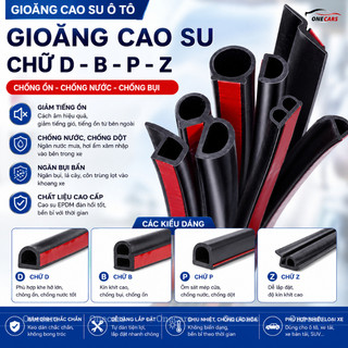Combo 5 Mét Gioăng Cao Su Chống Ồn Chữ D,B,P,Z Chống Bụi, Chống Va Đập, Nẹp Viền Cửa Ô Tô