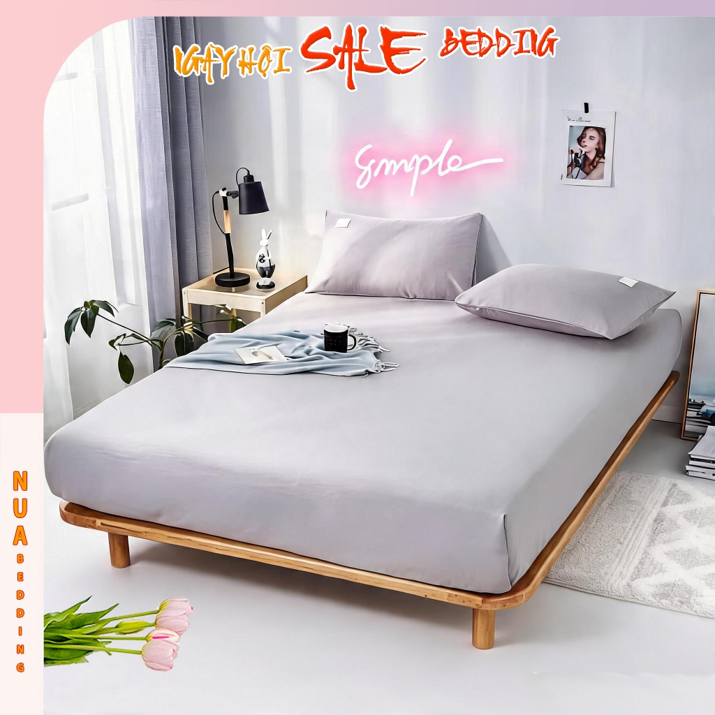 Ga giường cotton tici phong cách Hàn Quốc, ga nệm mềm mịn không bai xù đã bo chun m6x2m và m8x2m