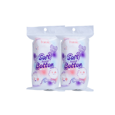 [QUÀ TẶNG KHÔNG BÁN]  QT Combo 2 Horus Bông tẩy trang tròn Round Soft Cotton Pads 60 pads - Ultra Soft